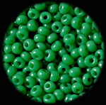 Green seed beads