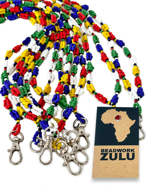 beaded sa flag rainbow nation lanyards wholesale