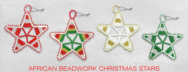 African Beaded Christmas Stars African Christmas Decorations