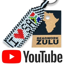 african beaded keyring i love sa youtube video