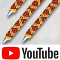 african beaded pen gold black red youtube video