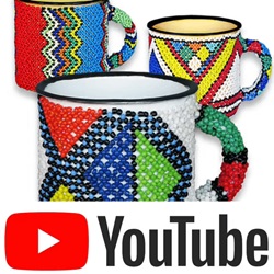 african beaded tin mug youtube video