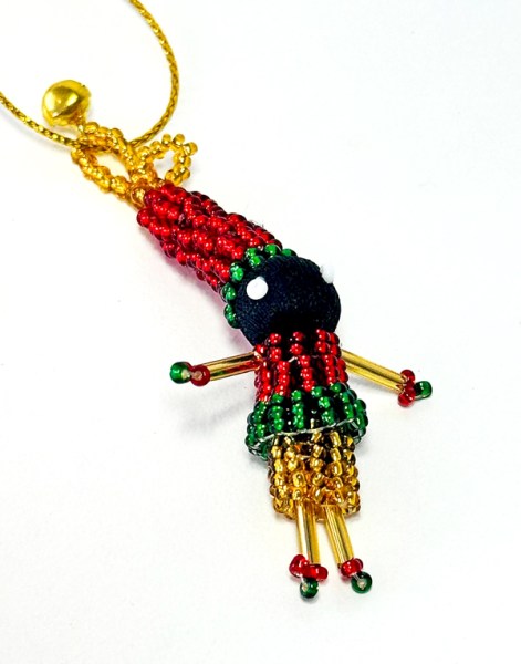 africa beaded christmas elf