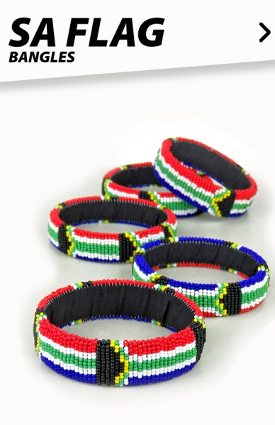 beaded sa flag bangles bracelets south africa