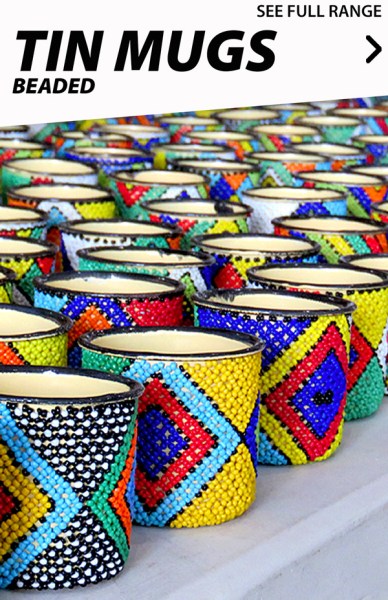 Beaded Tin Mugs | SOUTH AFRICA