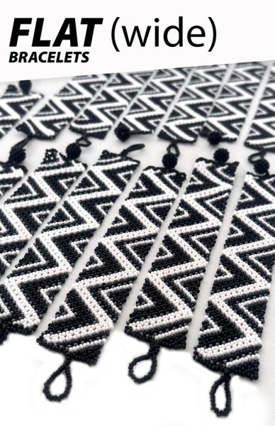 South African beaded flat bracelets