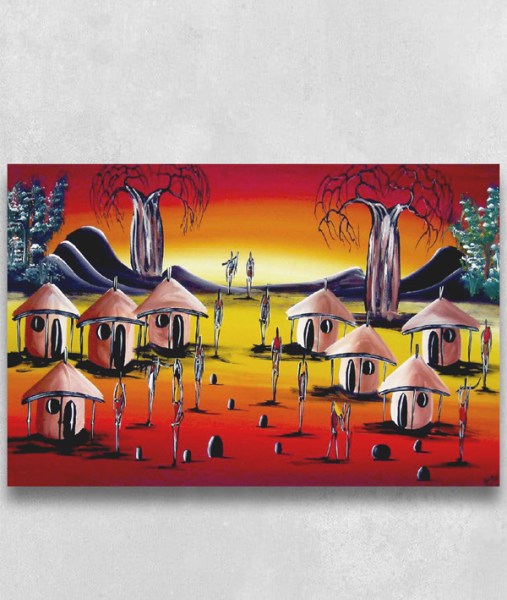african art village sunset3