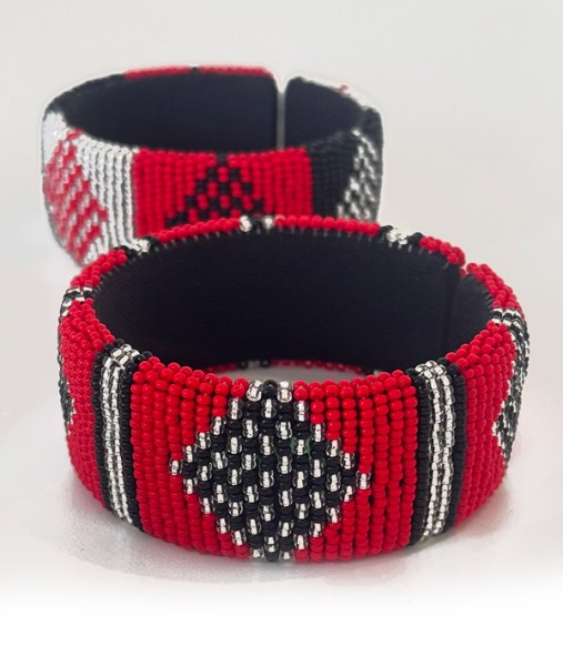 African Beaded Bangles Wide