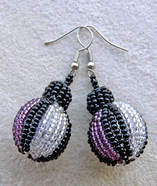 African Beaded Bobble Earrings