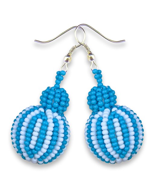 African Beaded Bobble Earrings