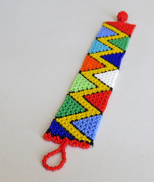 african beaded bracelet flat african colours south africa6
