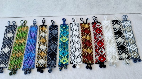 african beaded bracelet flat mixed colours 4