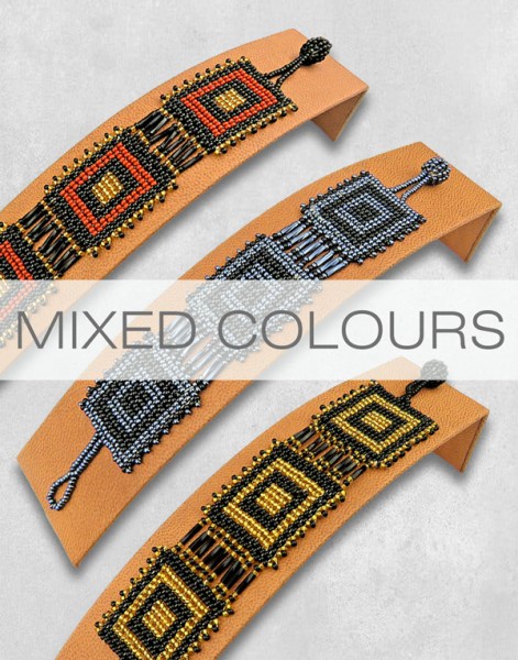 MIXED African Beaded Bracelets Square