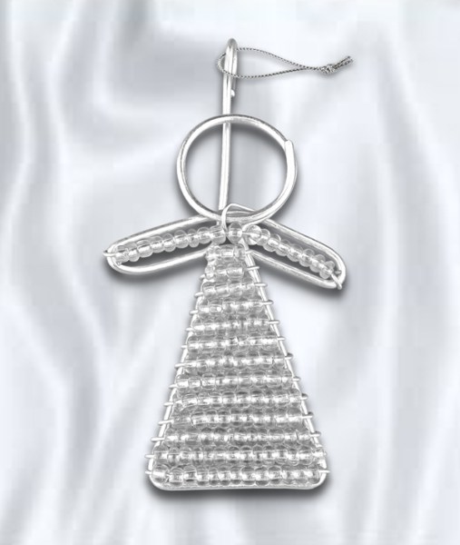 African Beaded Christmas Angel Silver | WHOLESALE SUPPLIERS