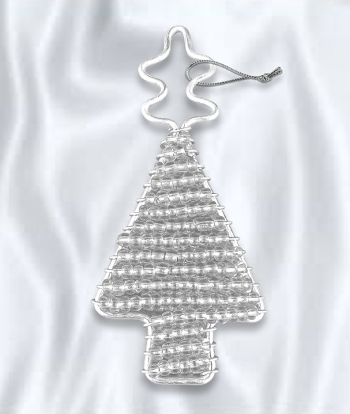 African Beaded Christmas Tree Silver | WHOLESALE SUPPLIERS
