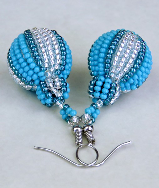 African Beaded Bobble Earrings