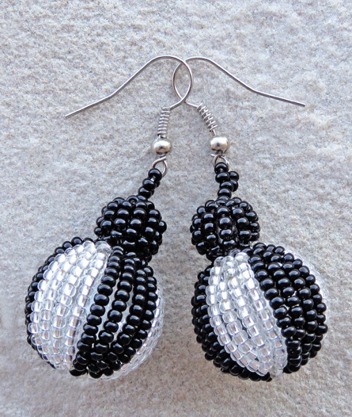 African Beaded Bobble Earrings