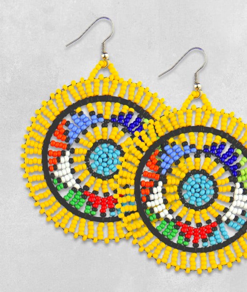 South African beaded earrings large circle wholesale