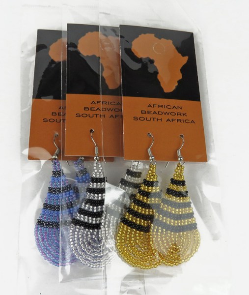 Large Teardrop Earrings | AFRICAN BEADWORK