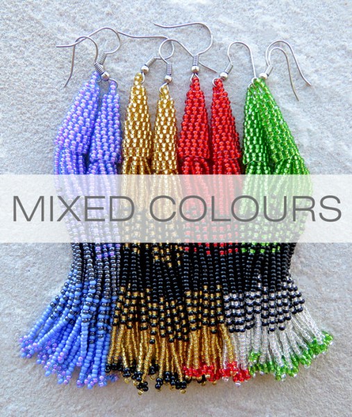 African Beaded Earrings Lukimbi Design