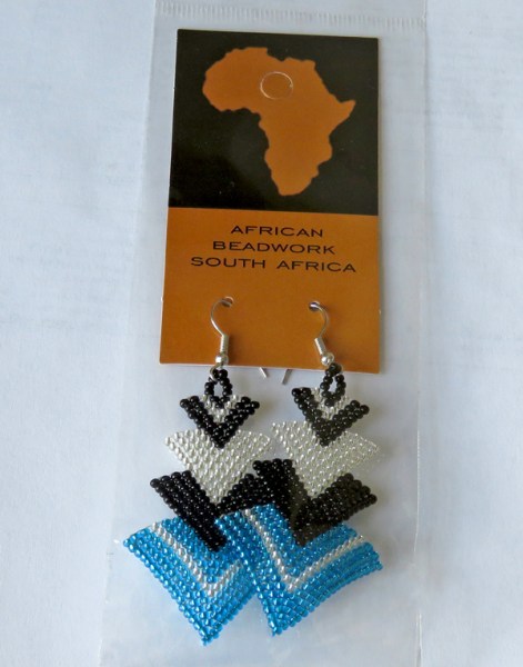 african beaded earrings singita blue silver black6