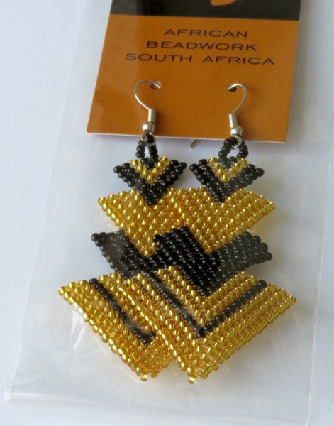 african beaded earrings singita gold black8