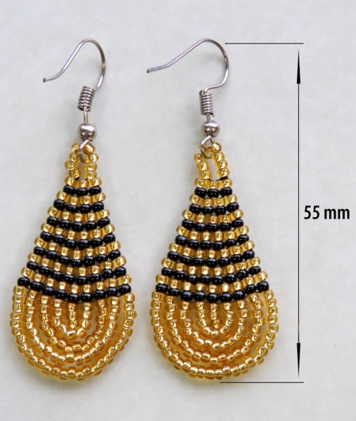 african beaded earrings small teardrop size99