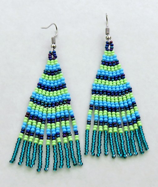 African Beaded Earrings Tembe Mixed