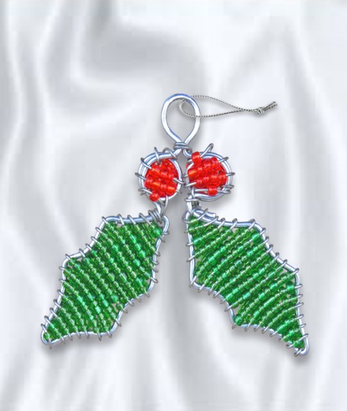 African Beaded Christmas Holly