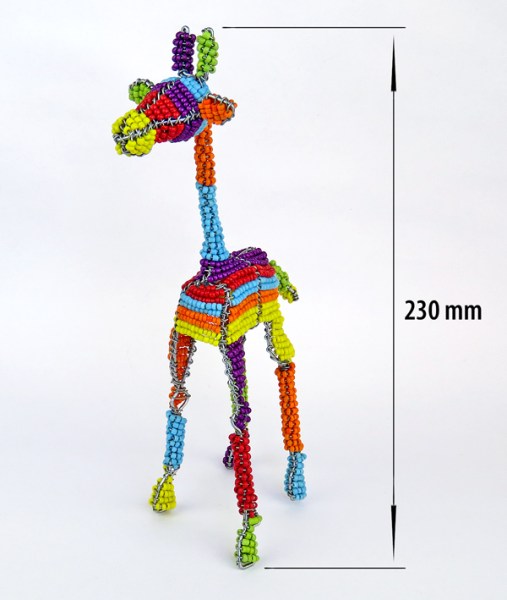 african beaded giraffe colour stripes 1
