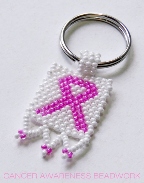 Breast Cancer Awareness Pin Beaded | AFRICAN BEADWORK