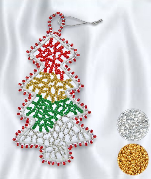 african beaded lace christmas tree gold silver