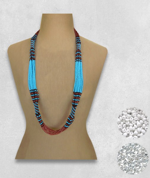 African Beaded Necklace Mvovo Design.