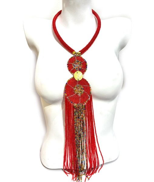 african beaded necklace sizani size 33