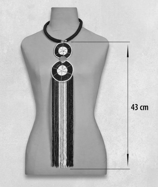 african beaded necklace sizani size 3