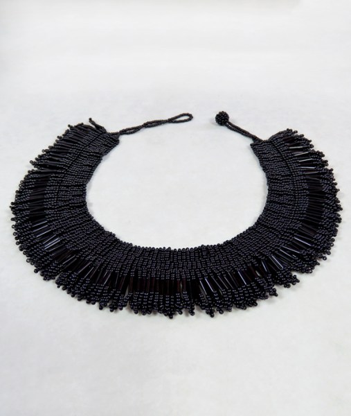 African Beaded Necklace Thandi Black