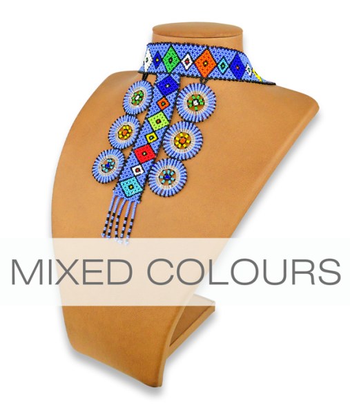 African Beaded Necklace Zulu Circle Style 1