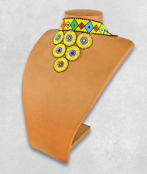 African Beaded Necklace Zulu Circle | AFRICAN BEADWORK