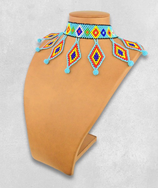 African Beaded Necklace Zulu Diamond | WHOLESALE