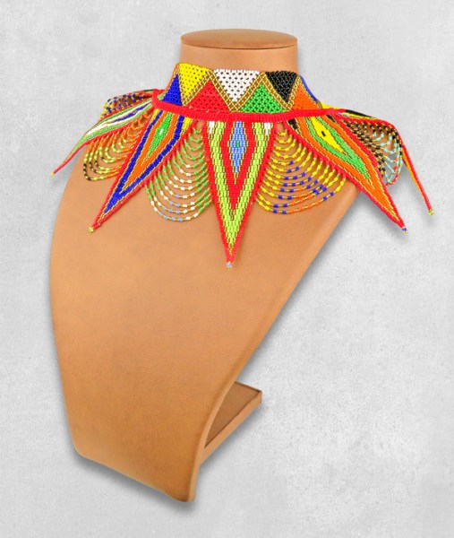 Beaded Necklace Zulu Spear Choker | SOUTH AFRICA