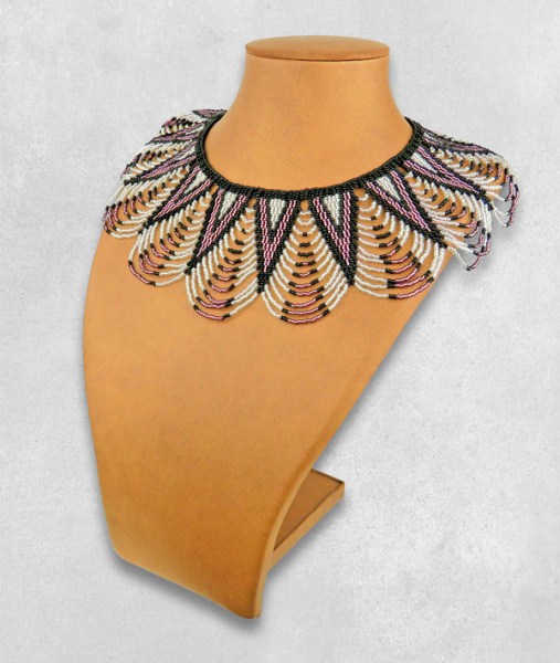 Zulu Spear Fringe Purple Silver Black
