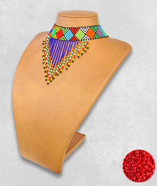 Red Necklace Choker Tassel