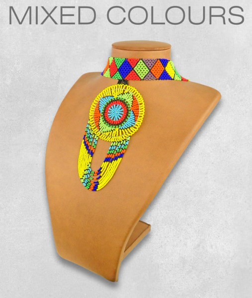 Beaded Necklace Large Circle Fringe | SOUTH AFRICA