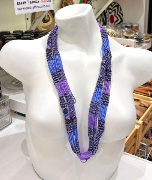 African Beaded Necklace Mvovo Design.