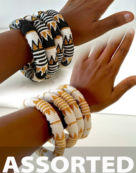 Beaded Bangle Thick Rope Style 