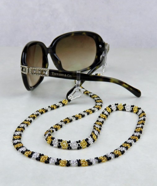 Beaded Sunglass Lanyards Gold Silver Black