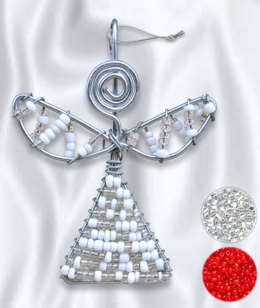 african christmas angel 3 red silver