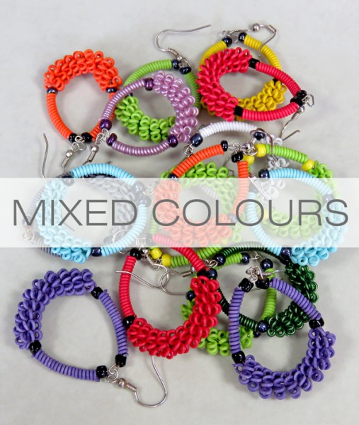 African Telephone Wire Earrings Shalati 