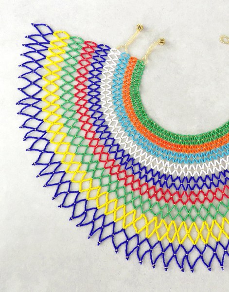 African Colours Traditional Lace Necklace