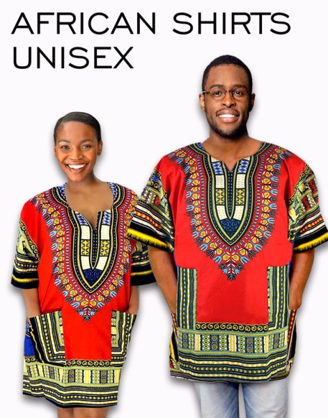 African Shirts Men | Women | RED